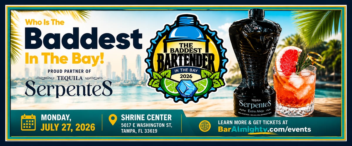 Baddest Bartender in the Bay 2026 Competition & Expo - official event graphic